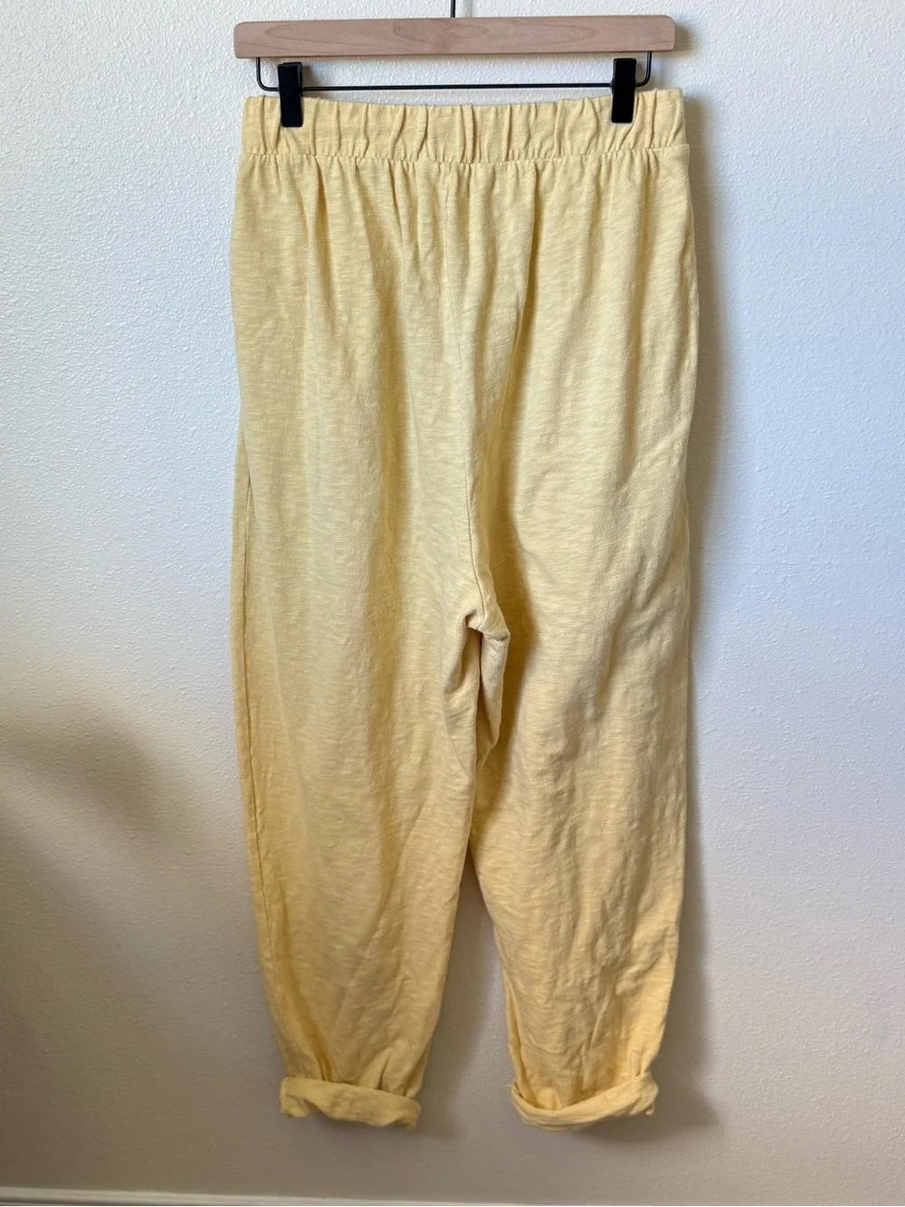 Light Yellow Free People Beach Pants - Picture 3 of 4